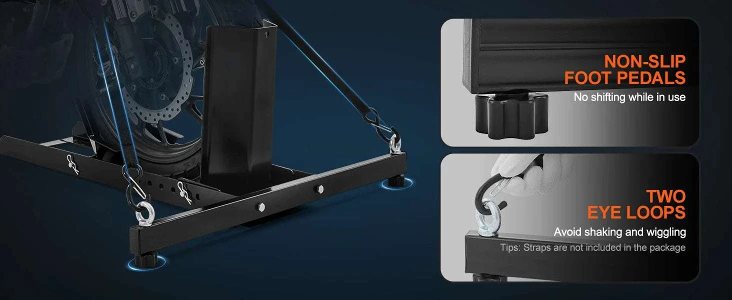 Heavy-Duty Motorcycle Wheel Chock Stand 1800lbs Adjustable Fit - Image 11
