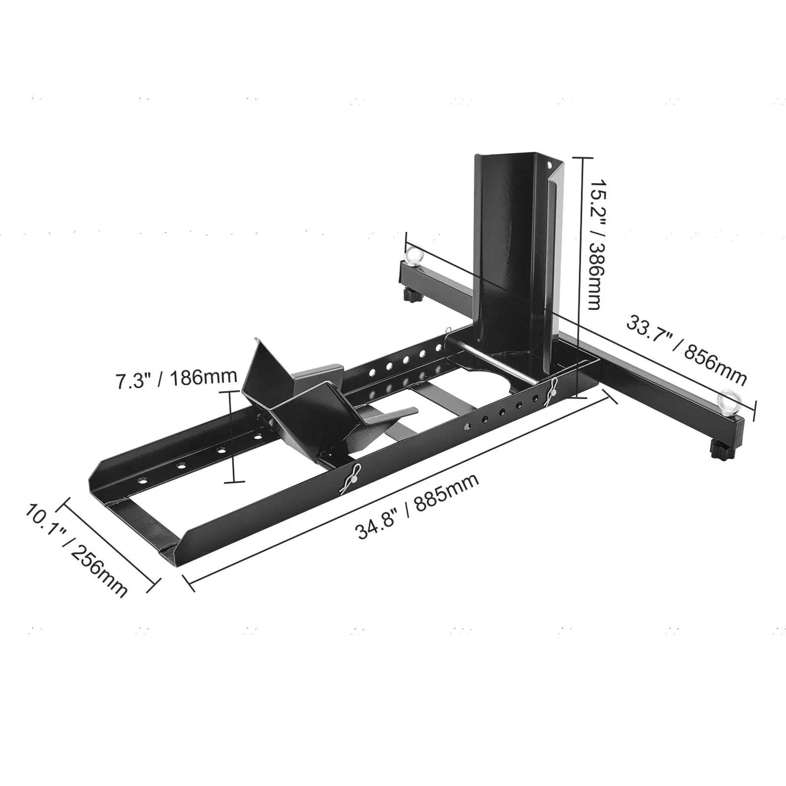 Heavy-Duty Motorcycle Wheel Chock Stand 1800lbs Adjustable Fit - Image 16