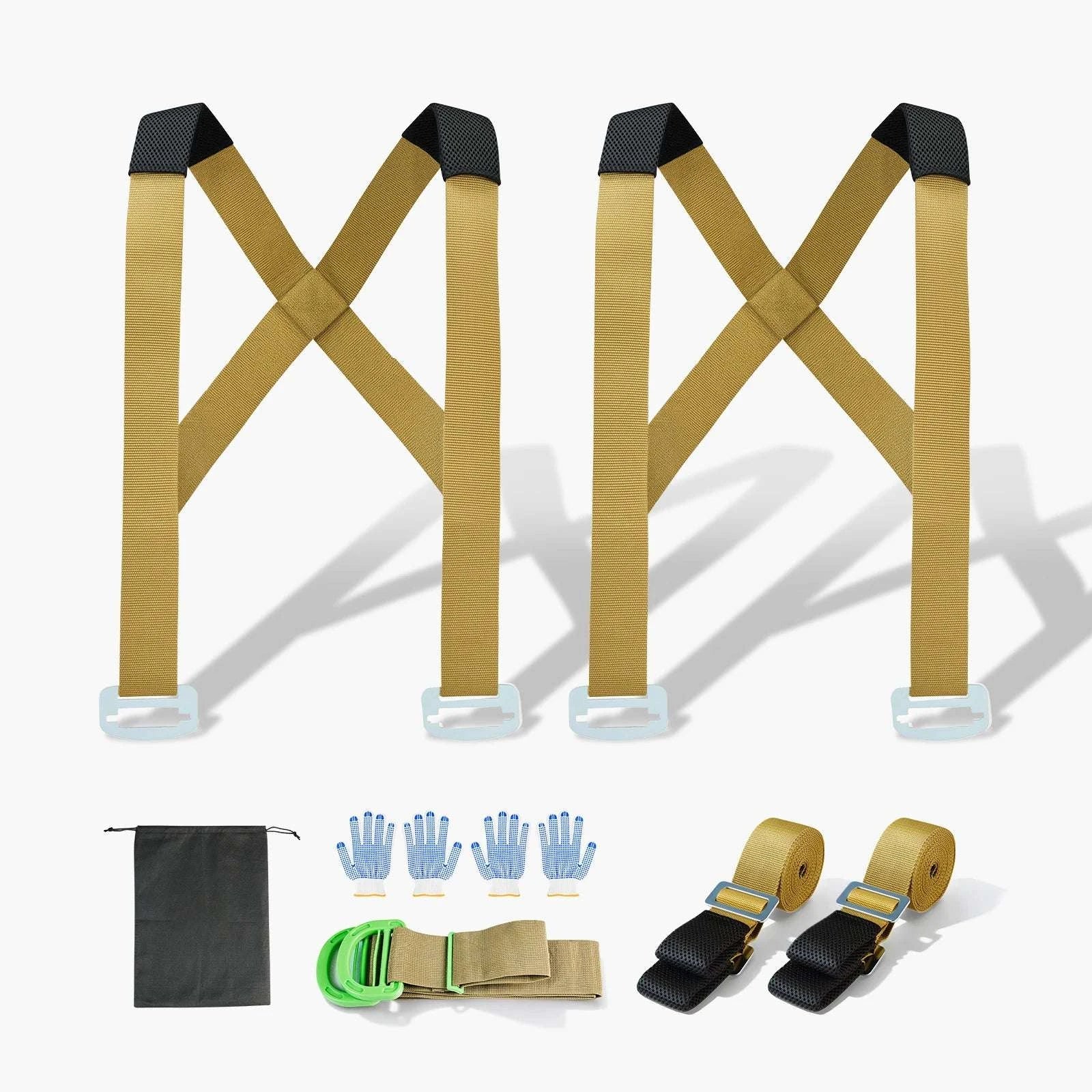 2-Person Furniture Moving Straps with Adjustable Shoulder Harness