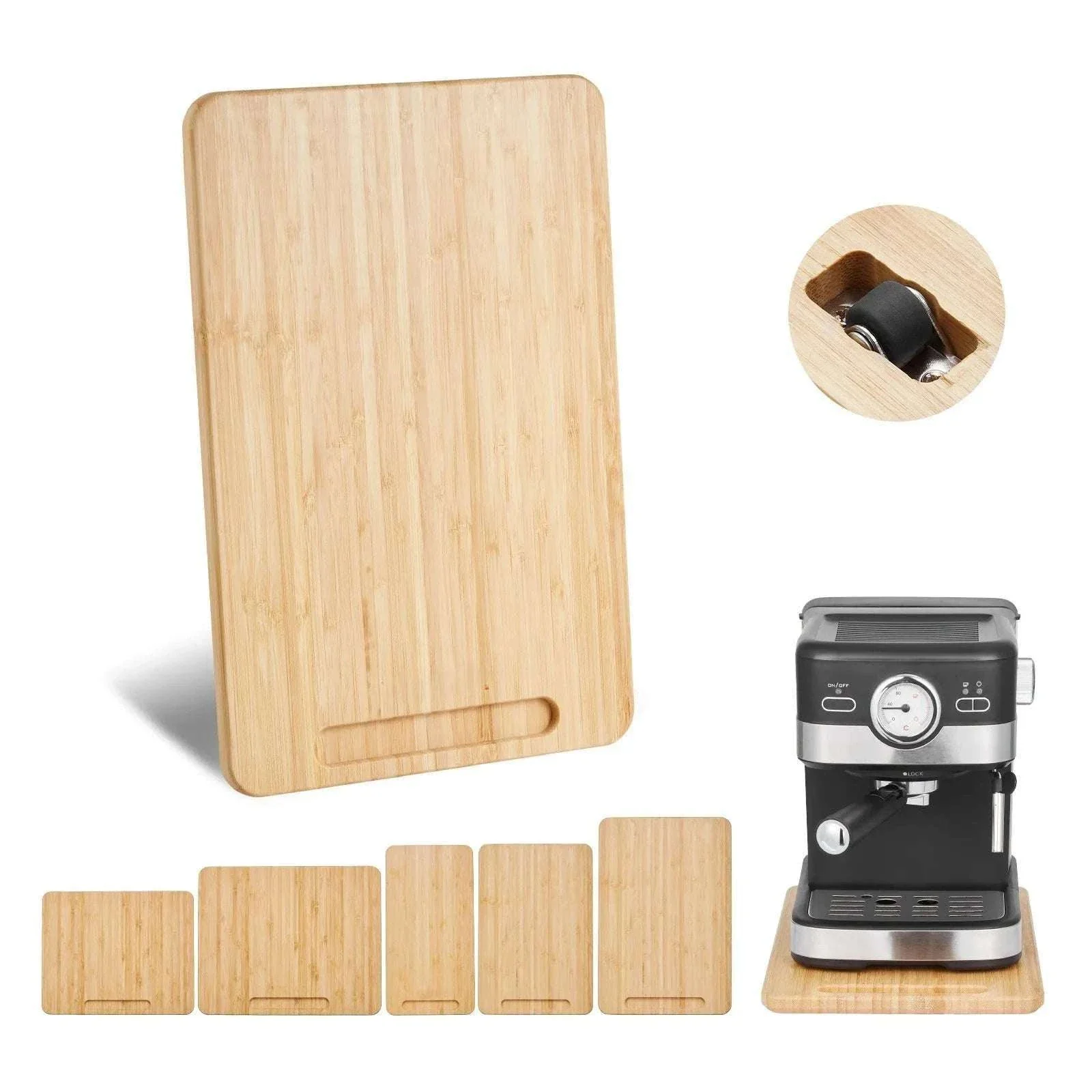 Kitchen Appliance Sliding Tray with Silent Wheels for Countertop Use