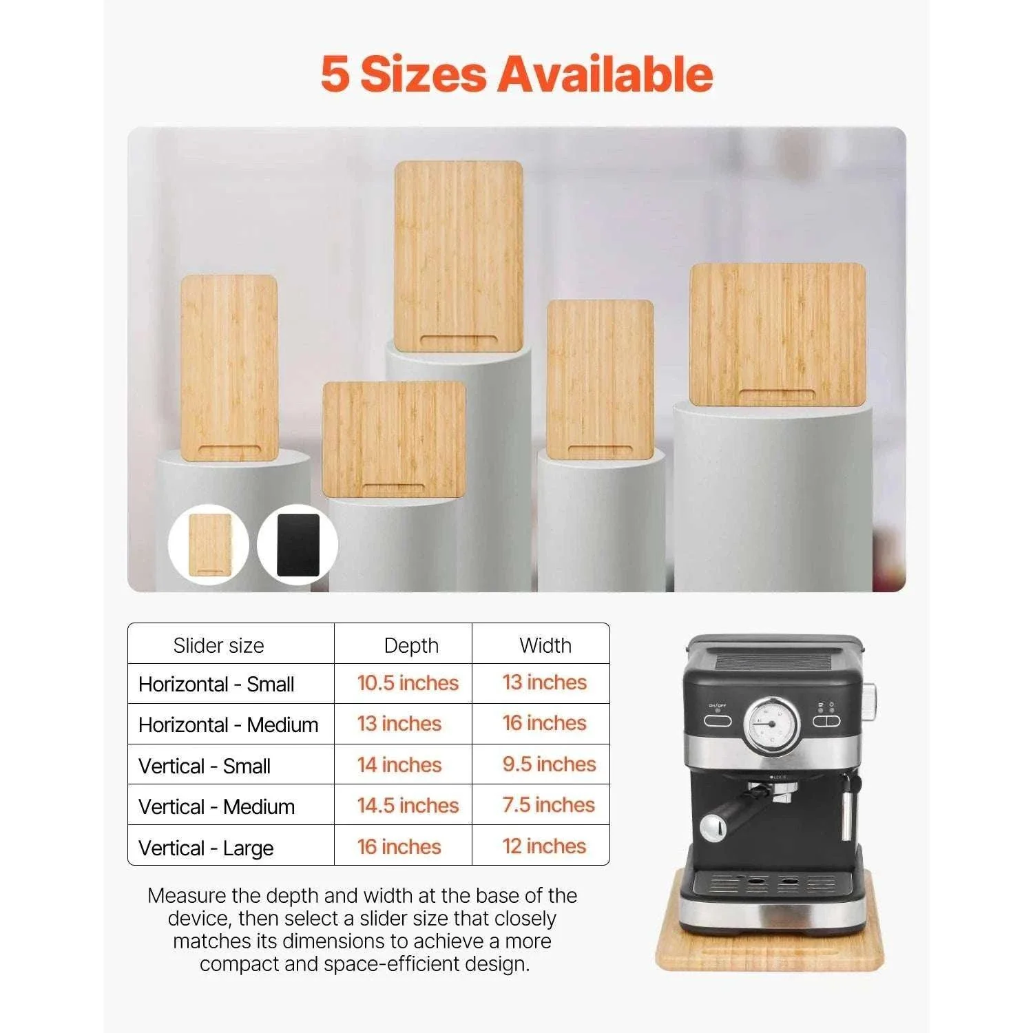 Kitchen Appliance Sliding Tray with Silent Wheels for Countertop Use - Image 9