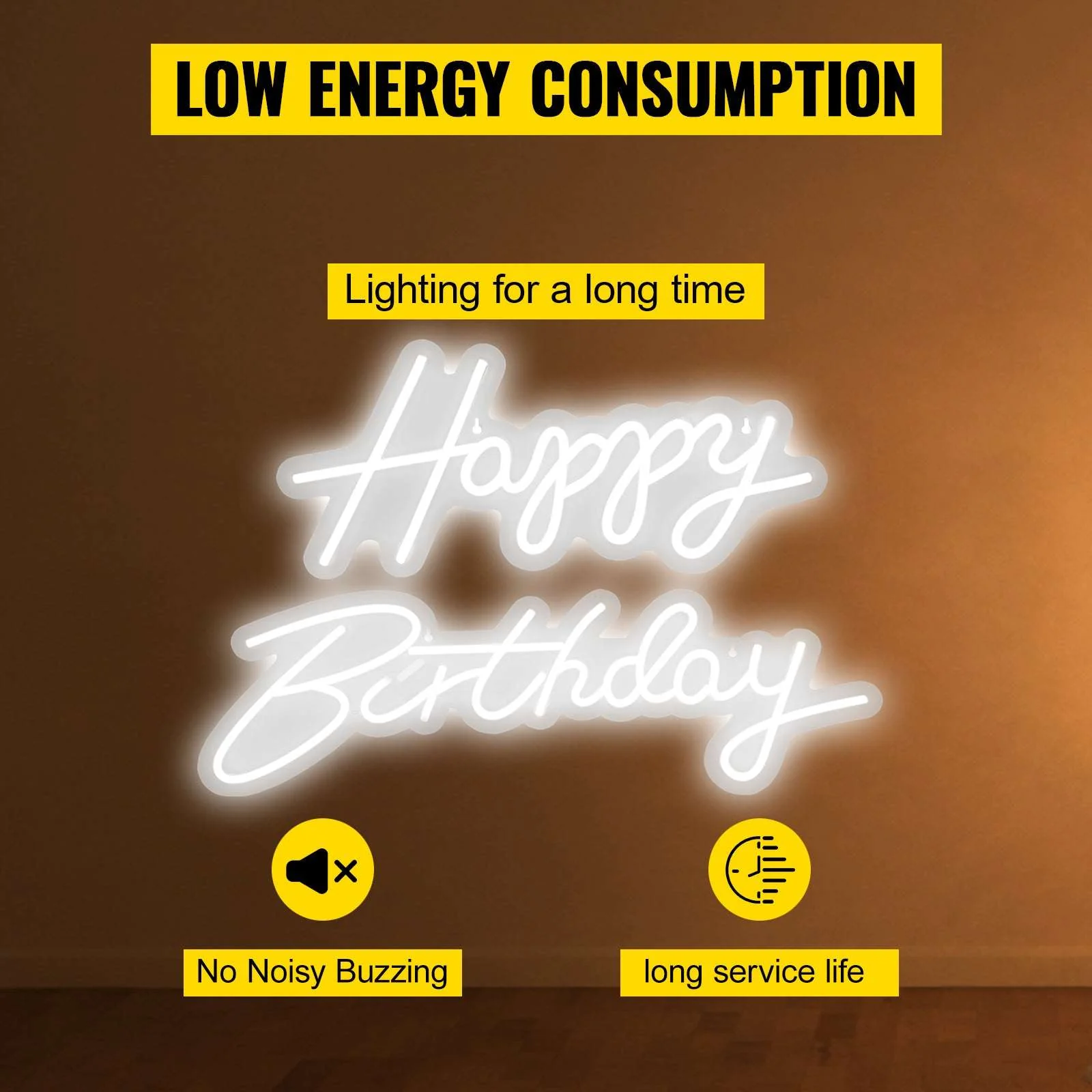 Happy Birthday LED Neon Sign with Remote & Adjustable Brightness - Image 14