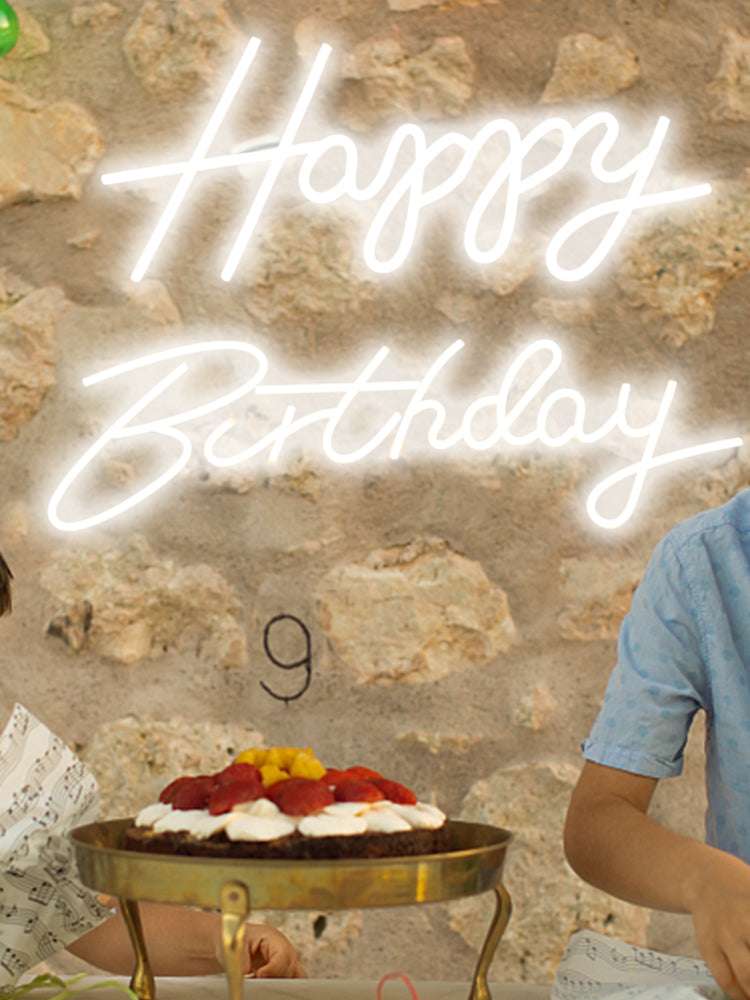 Happy Birthday LED Neon Sign with Remote & Adjustable Brightness - Image 9