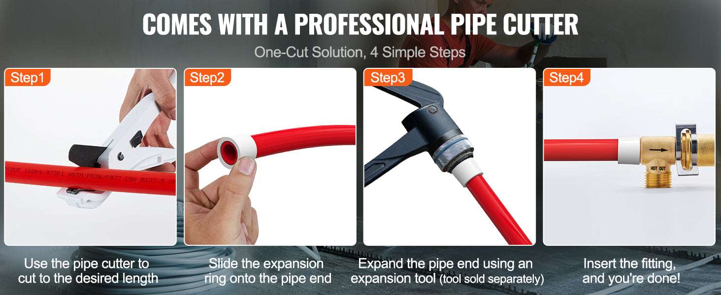 3/4" PEX-A Pipe Tubing 2x100FT for Hot & Cold Water Systems - Image 11