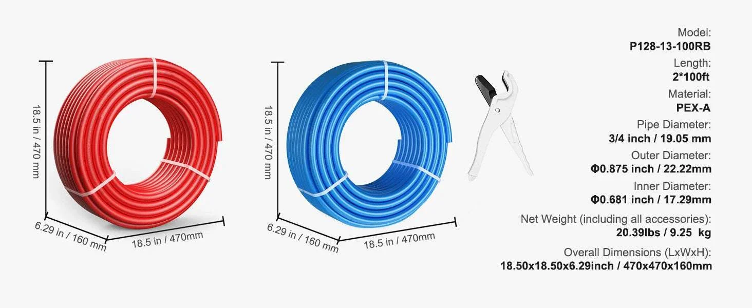 3/4" PEX-A Pipe Tubing 2x100FT for Hot & Cold Water Systems - Image 13
