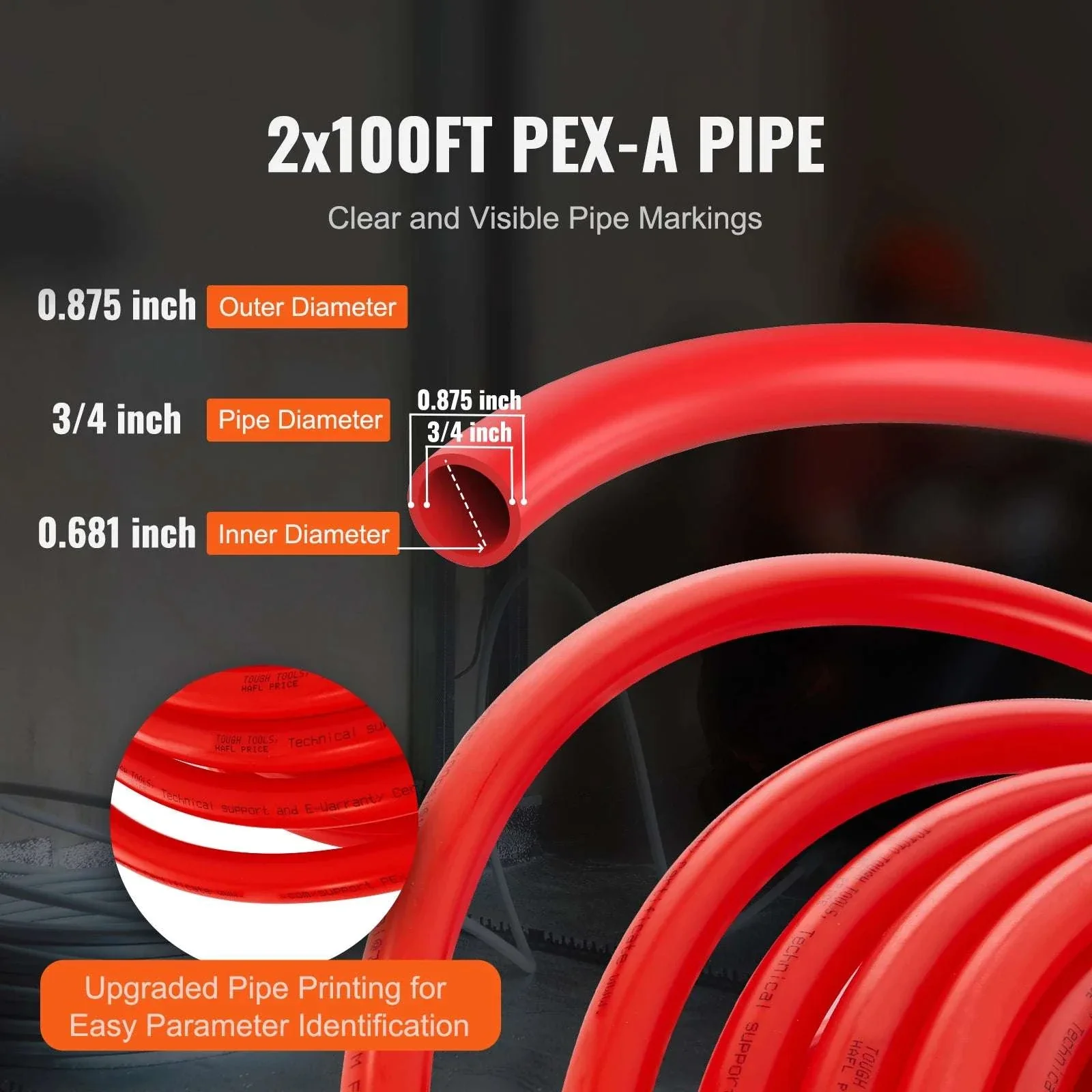 3/4" PEX-A Pipe Tubing 2x100FT for Hot & Cold Water Systems - Image 6