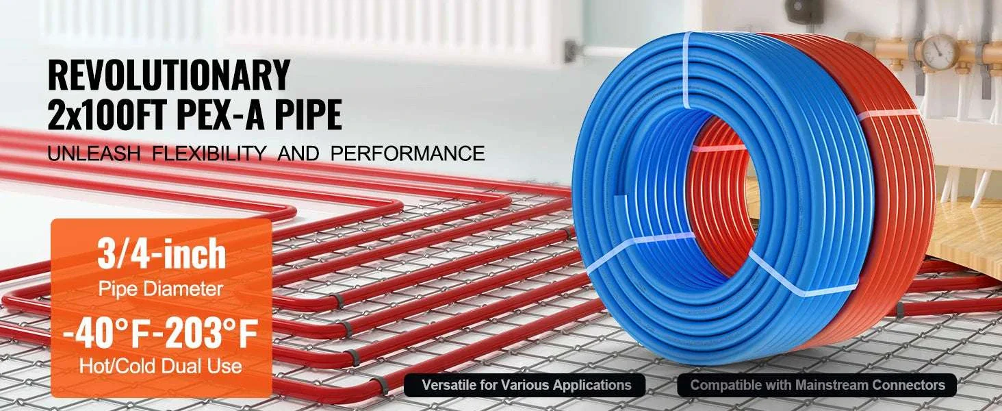 3/4" PEX-A Pipe Tubing 2x100FT for Hot & Cold Water Systems - Image 8