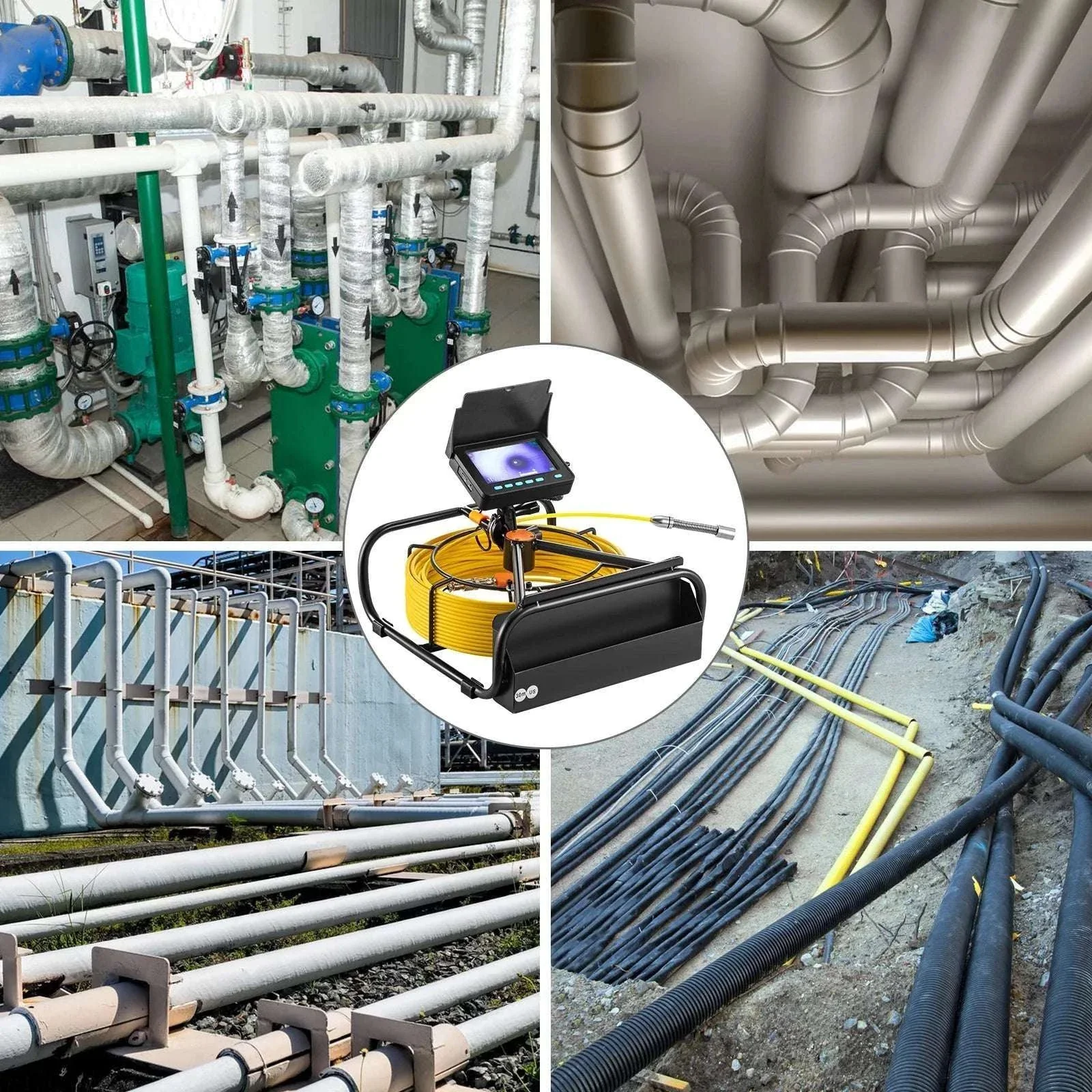 Pipe Inspection Camera with 4.3" Monitor, DVR & 10-30M Cable - Image 2