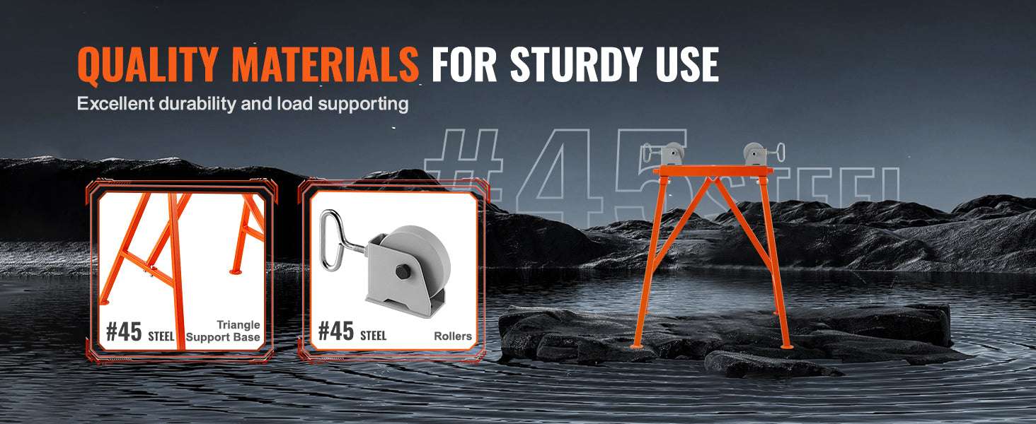 Heavy Duty Pipe Stand with Roller Head 2500 lb Capacity Adjustable 2–36 in - Image 11