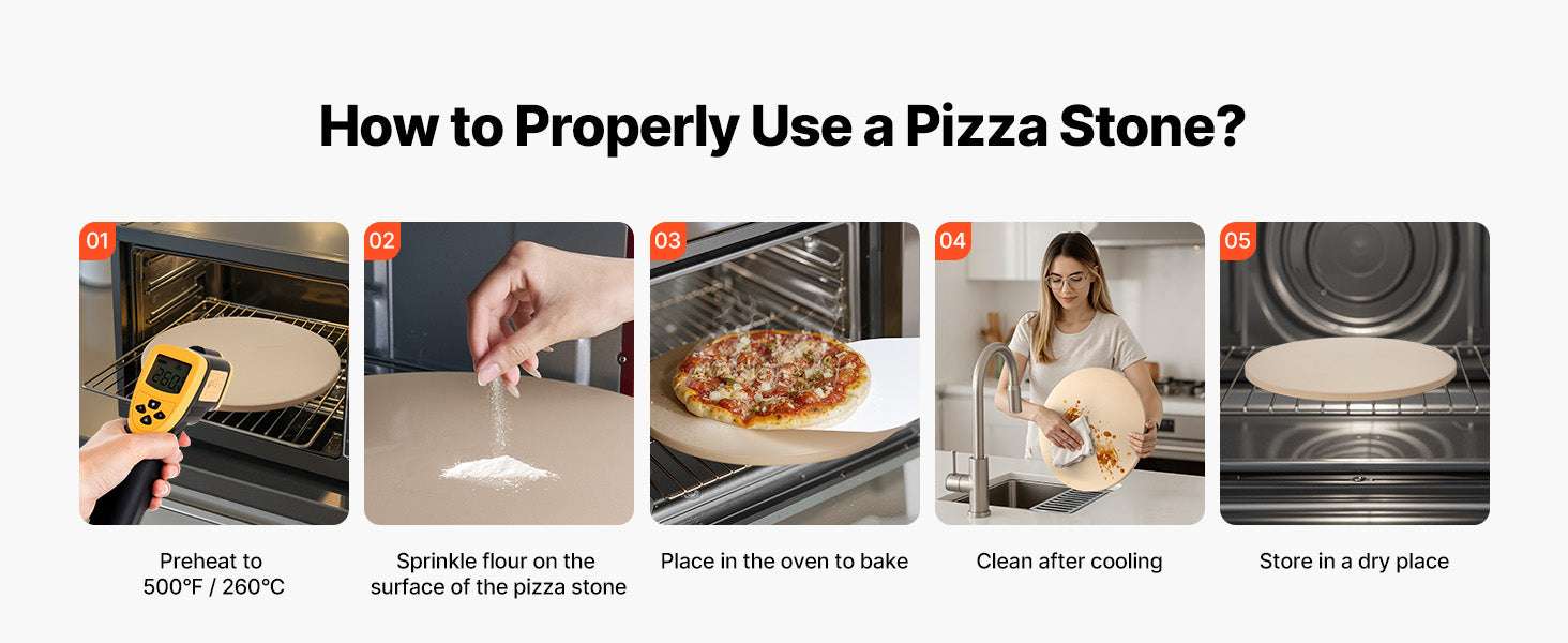 15-Inch Cordierite Pizza Stone with Peel & Scraper 1450°F - Image 10
