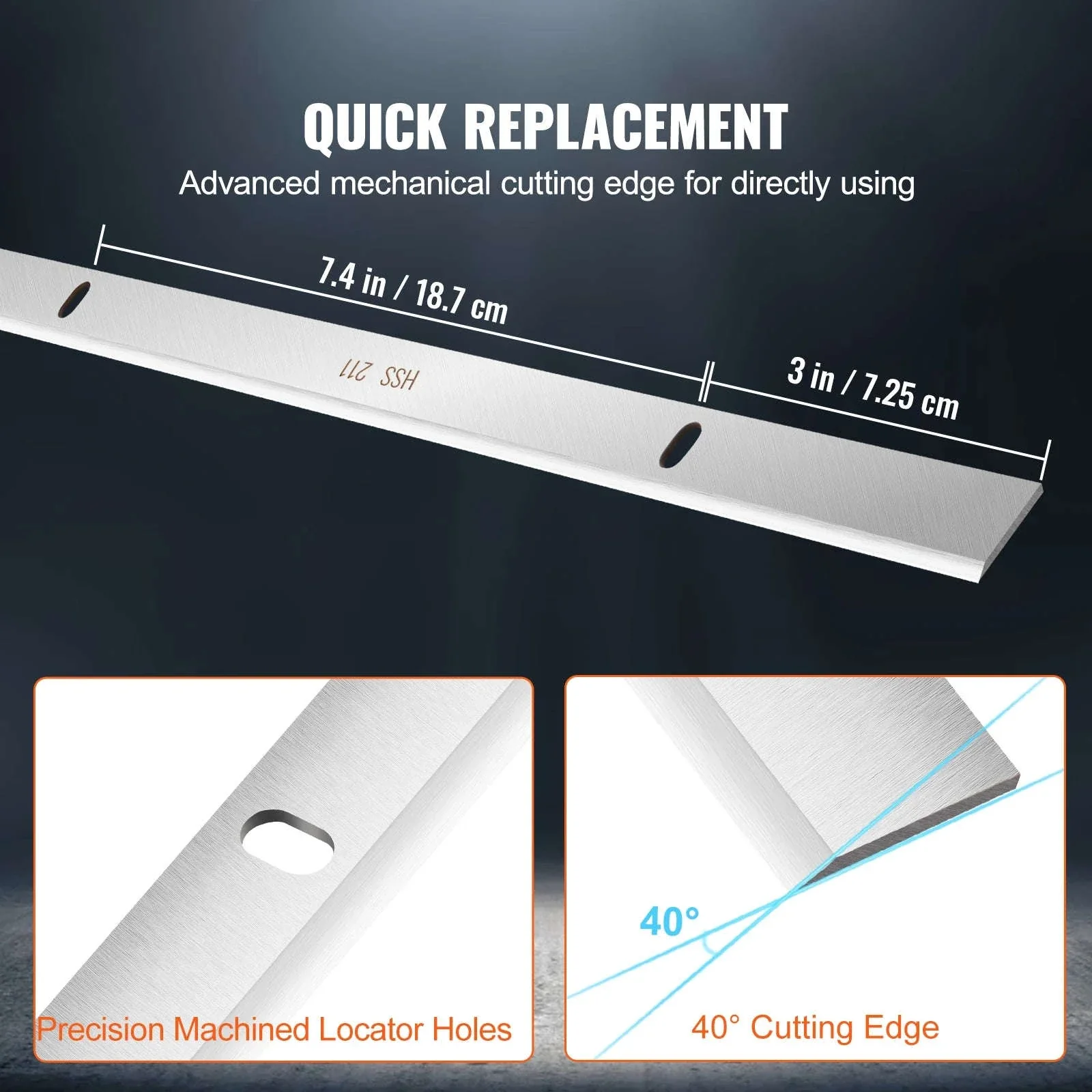 13-Inch HSS Planer Blades for 12.5 in and 13 in Benchtop Planers - Image 4
