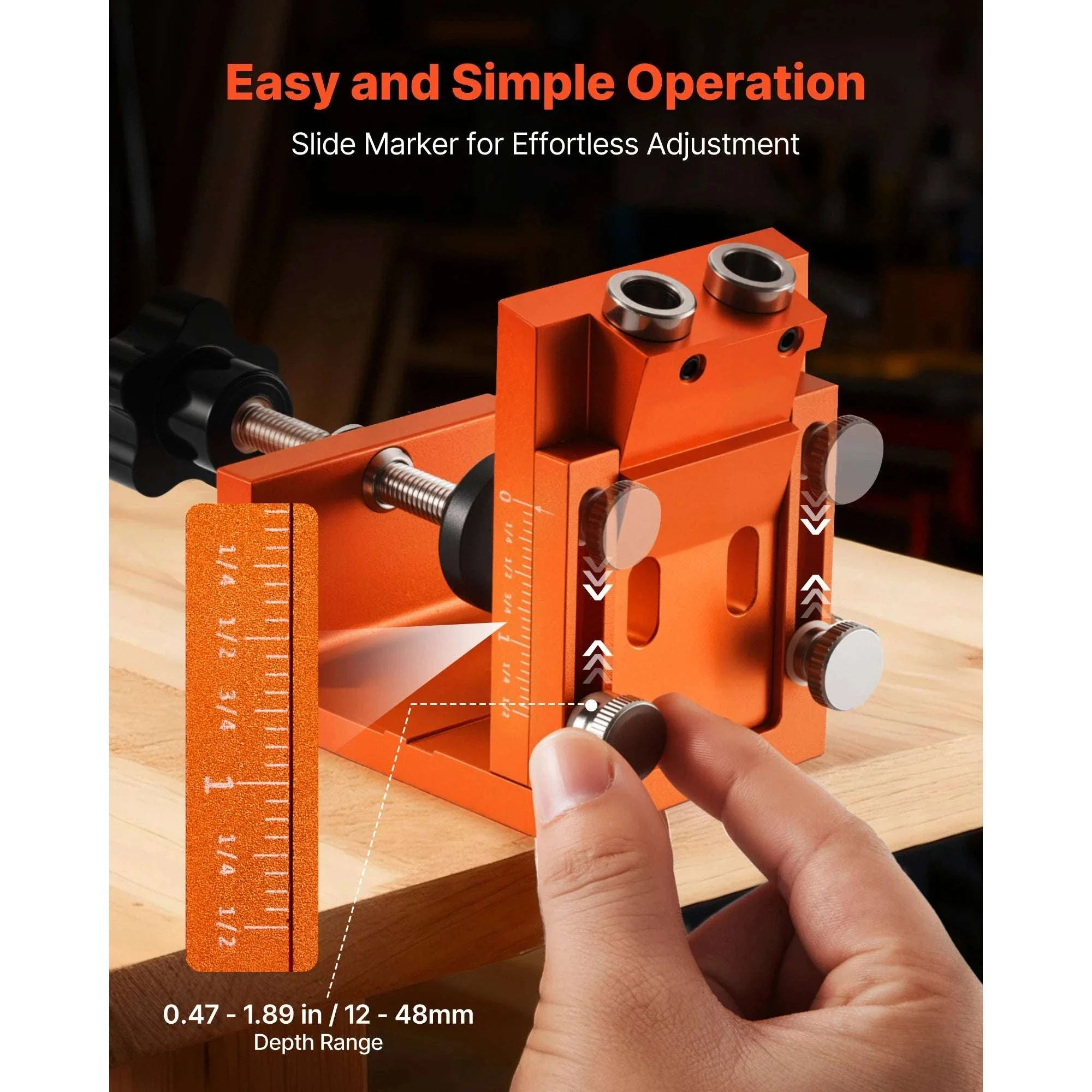 Pocket Hole Jig Kit for Woodworking – Adjustable Drill Guide System - Image 3
