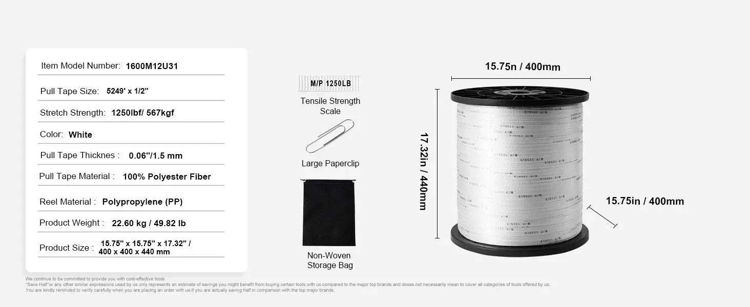 Polyester Pull Tape Flat Rope for Cable Pulling and Conduit Work - Image 13
