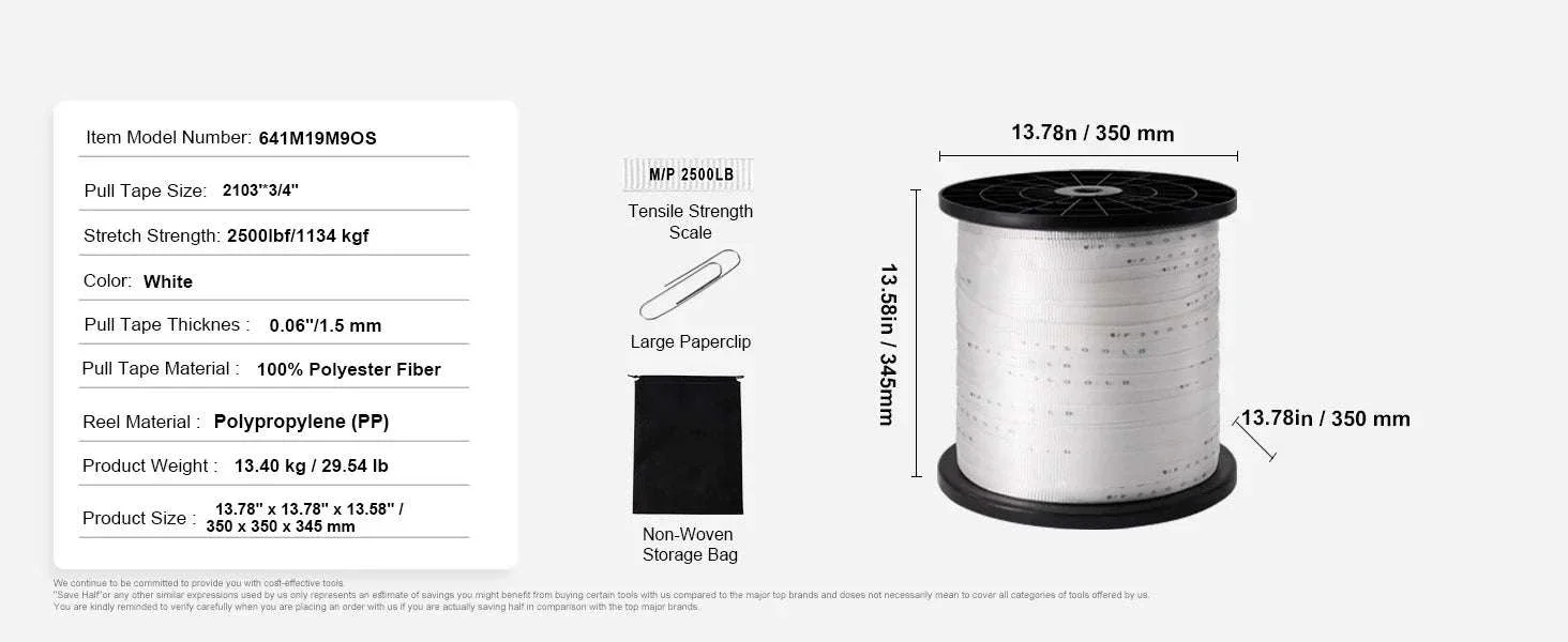 Polyester Pull Tape Flat Rope for Cable Pulling and Conduit Work - Image 15