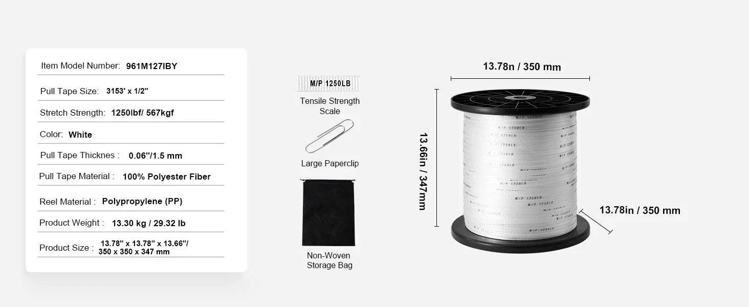 Polyester Pull Tape Flat Rope for Cable Pulling and Conduit Work - Image 19