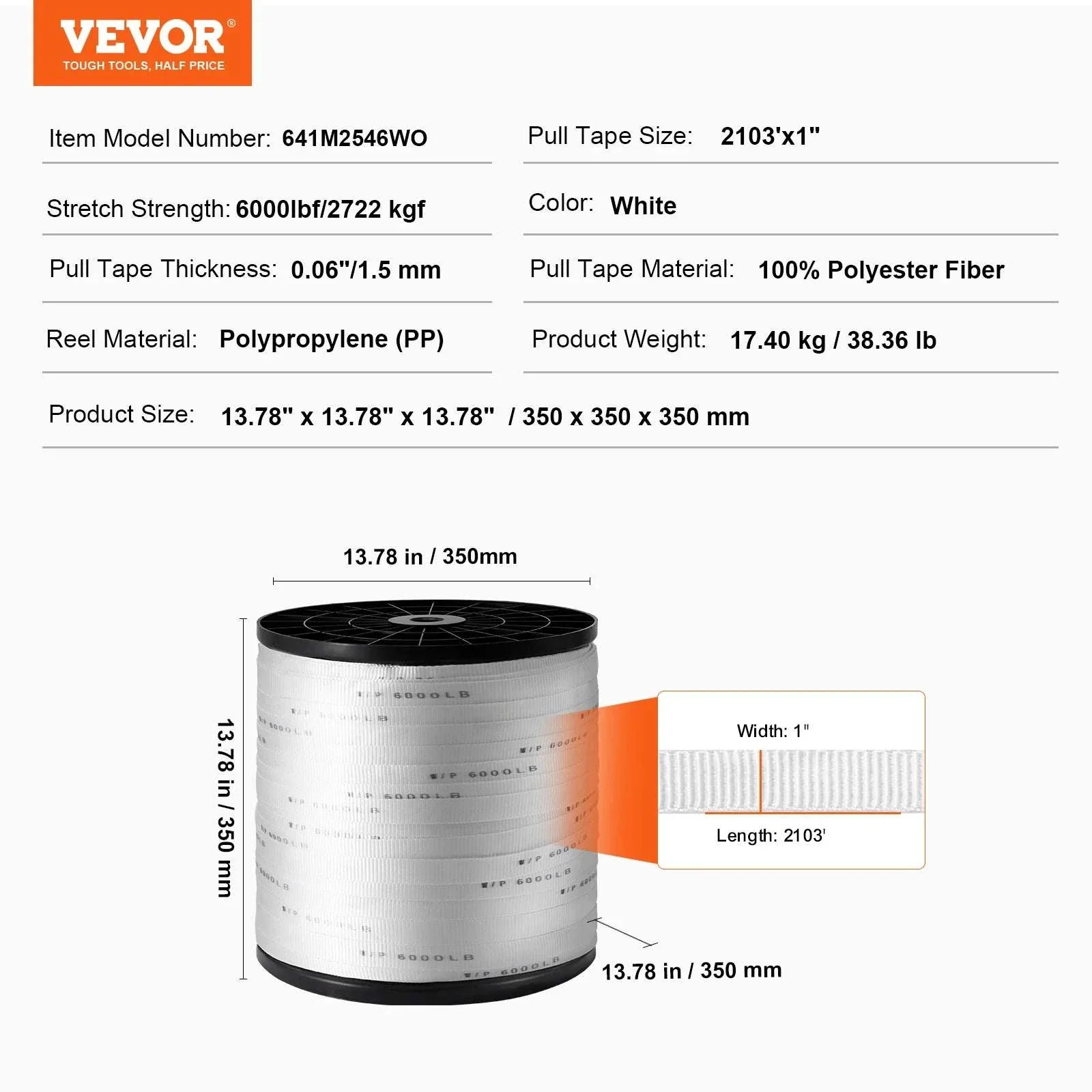 Polyester Pull Tape Flat Rope for Cable Pulling and Conduit Work - Image 28