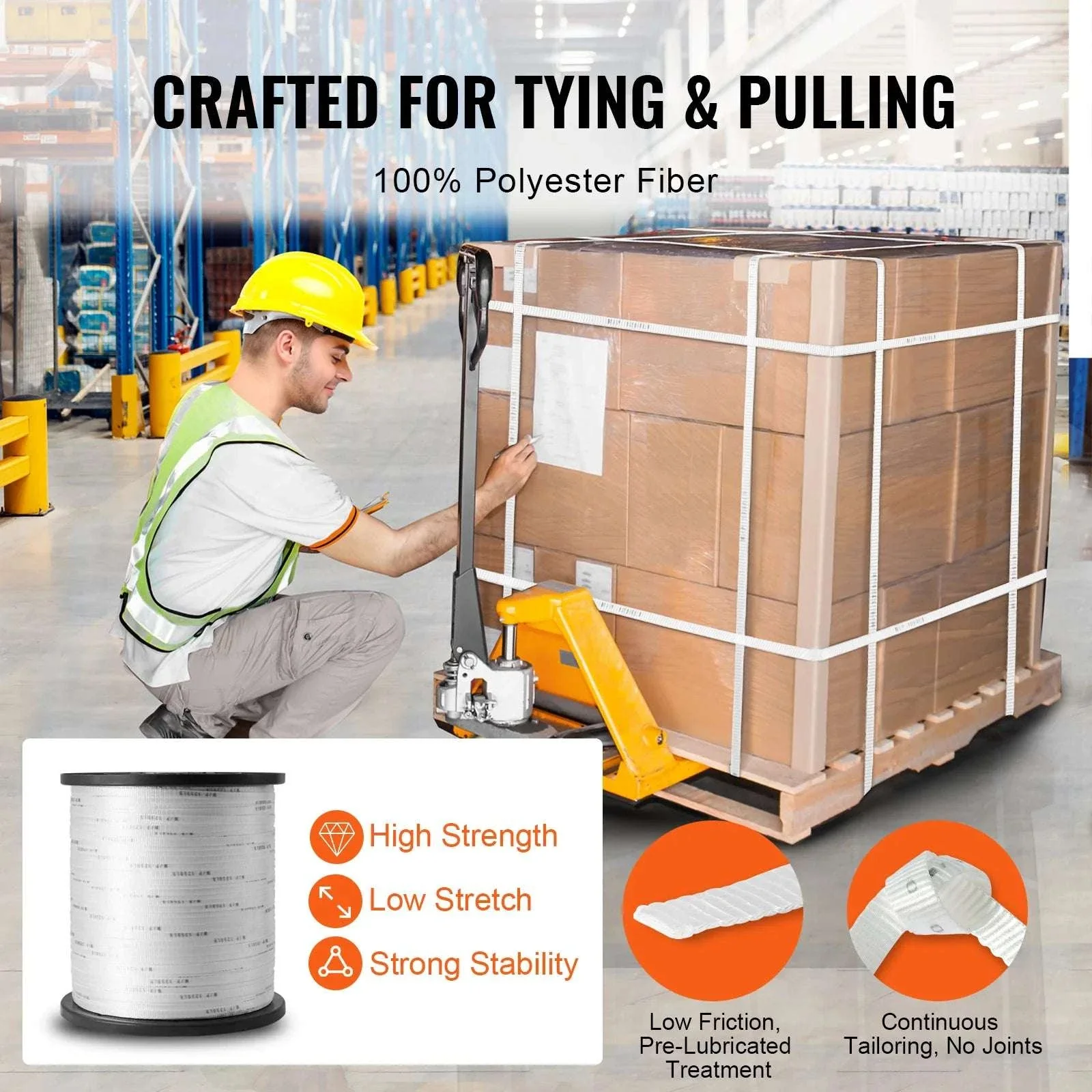 Polyester Pull Tape Flat Rope for Cable Pulling and Conduit Work - Image 3