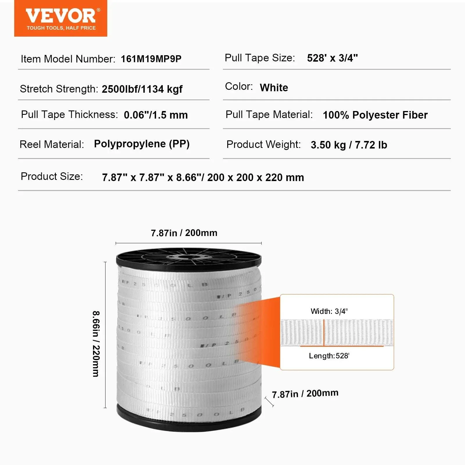 Polyester Pull Tape Flat Rope for Cable Pulling and Conduit Work - Image 34