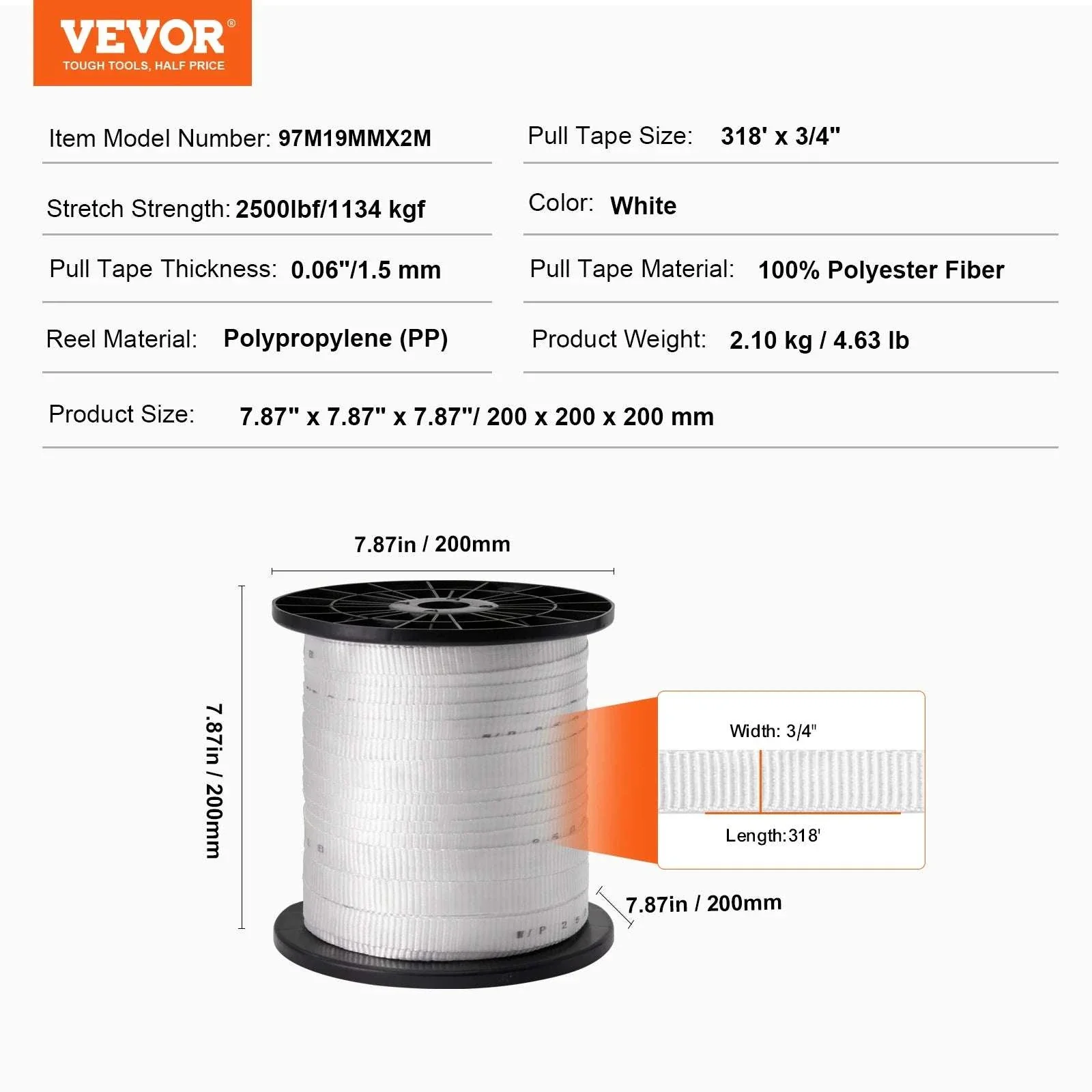 Polyester Pull Tape Flat Rope for Cable Pulling and Conduit Work - Image 38