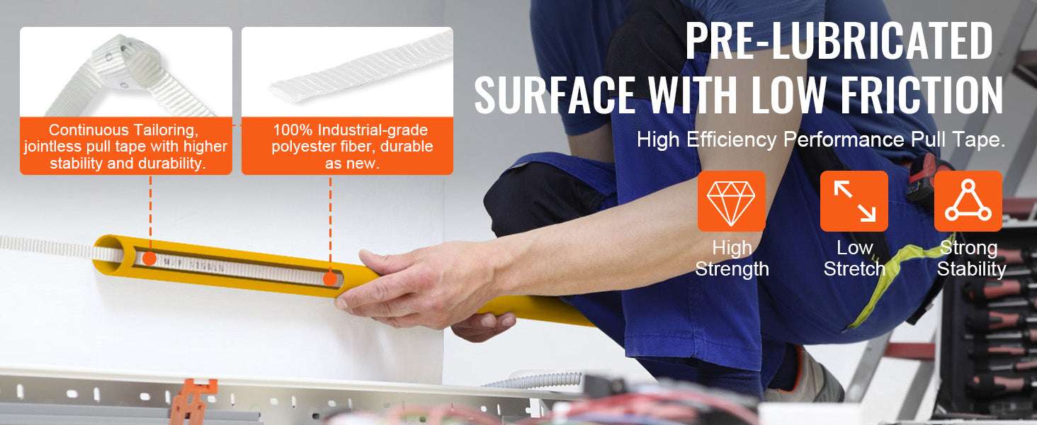 Polyester Pull Tape Flat Rope for Cable Pulling and Conduit Work - Image 9