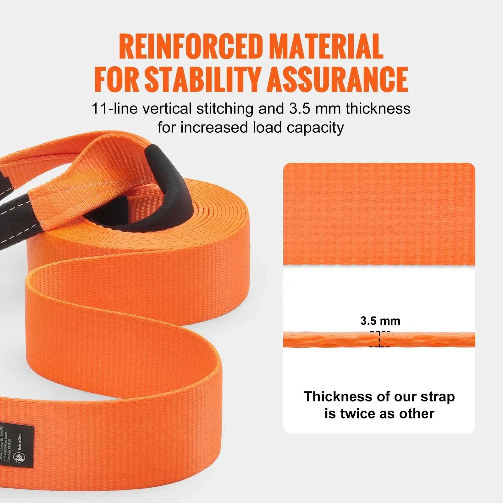 Heavy-Duty 30ft Tow Strap Recovery Kit 36000lb for Trucks SUVs - Image 3