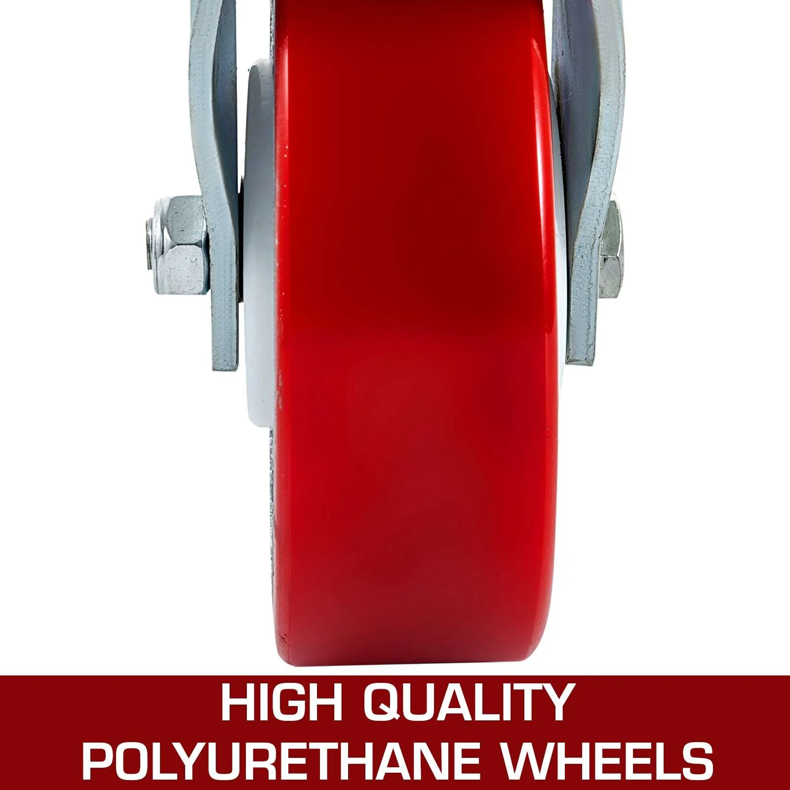8" Polyurethane Swivel Caster Wheels Set of 4 with Brakes 3200 lb - Image 11