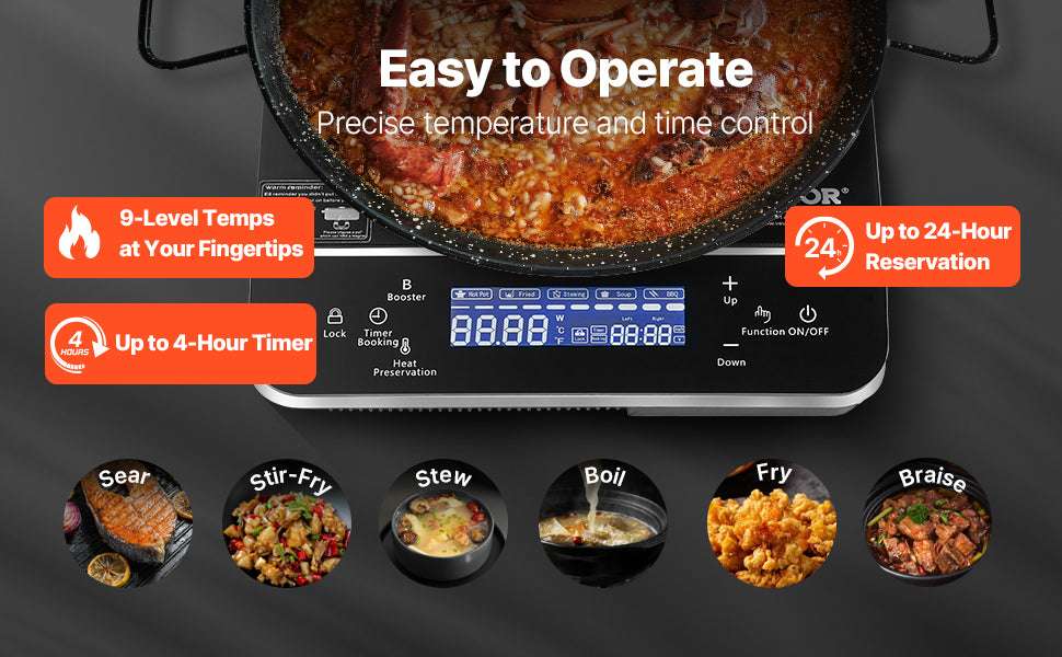 Portable Induction Cooktop 1500W with 9 Heat Levels & Timer - Image 9