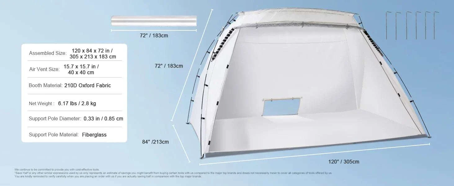 Portable Spray Paint Tent Booth for DIY Furniture & Projects - Image 13