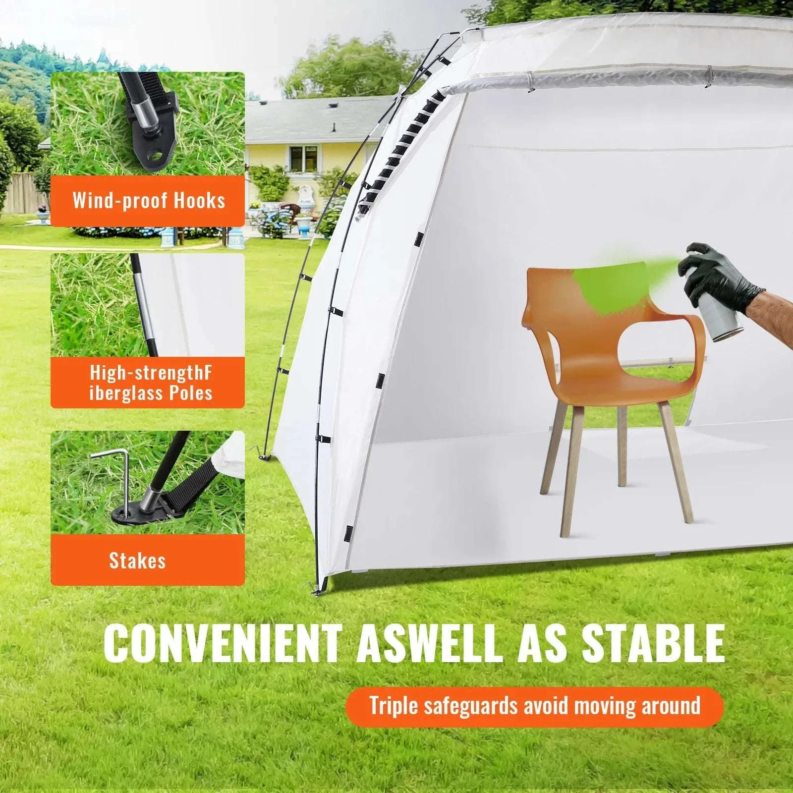 Portable Spray Paint Tent Booth for DIY Furniture & Projects - Image 3