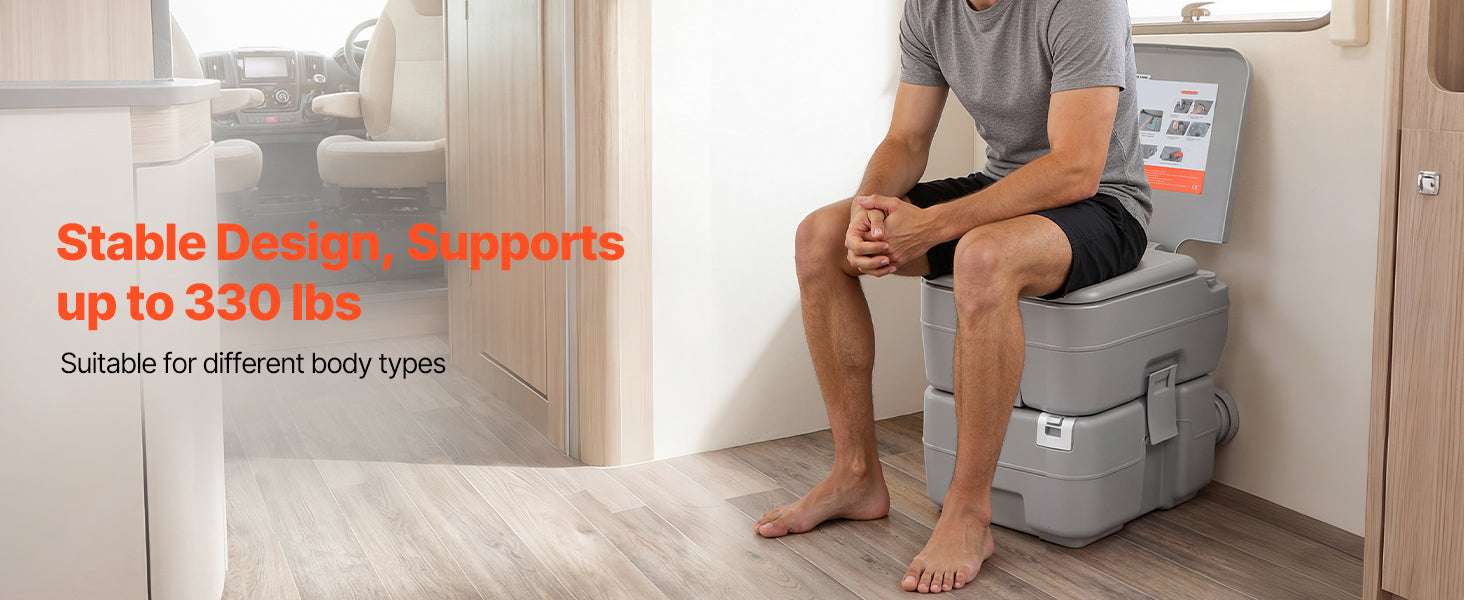 Portable Camping Toilet with Flush & Detachable Waste Tank - Image 11