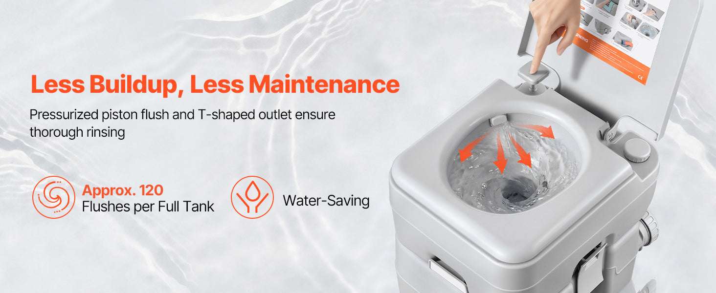 Portable Camping Toilet with Flush & Detachable Waste Tank - Image 9