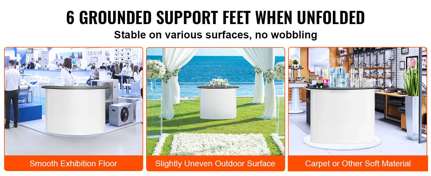 Portable Trade Show Counter Stand Foldable Podium Display Table - Image 10