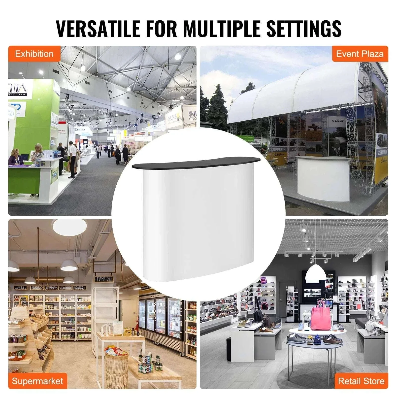 Portable Trade Show Counter Stand Foldable Podium Display Table - Image 5