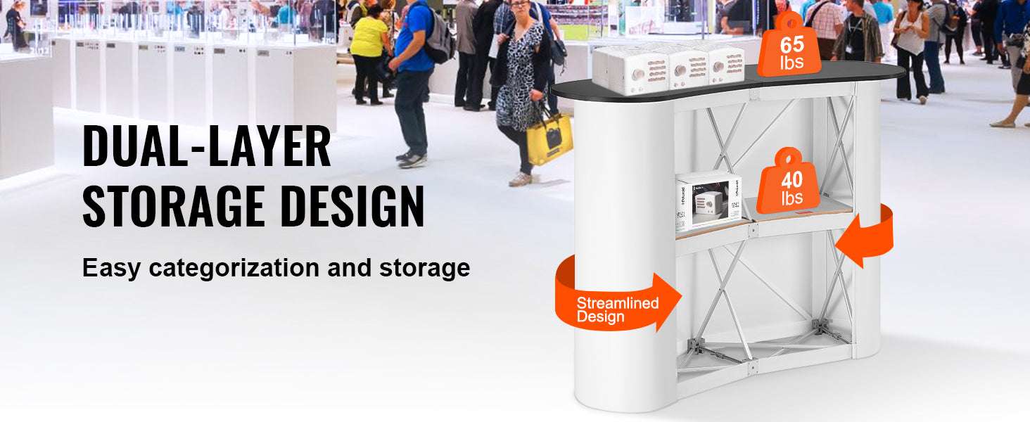 Portable Trade Show Counter Stand Foldable Podium Display Table - Image 9