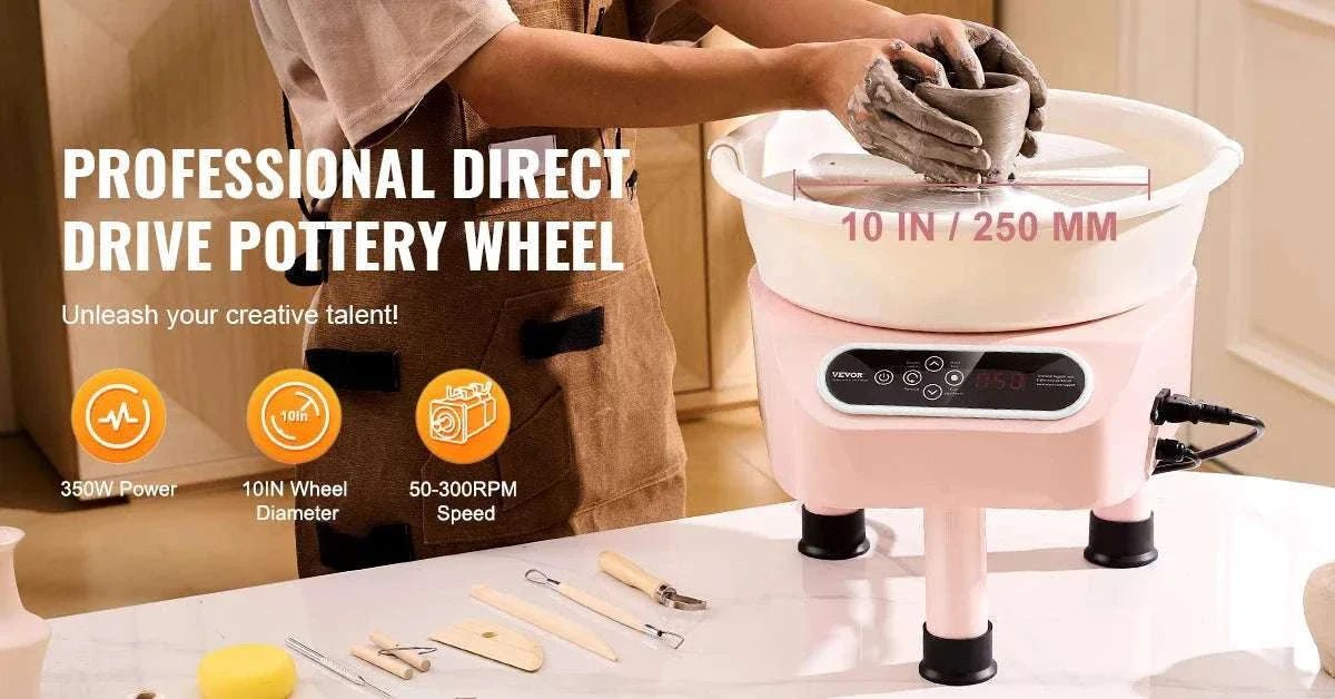 11-Inch Electric Pottery Wheel 450W with Foot Pedal Control - Image 8