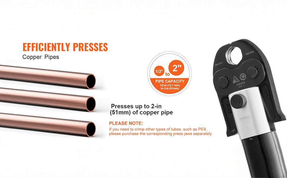 18V Electric Pipe Press Tool Kit with 6 Jaws for Copper, PEX & Steel - Image 11