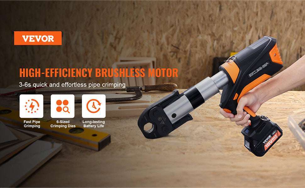 18V Electric Pipe Press Tool Kit with 6 Jaws for Copper, PEX & Steel - Image 8