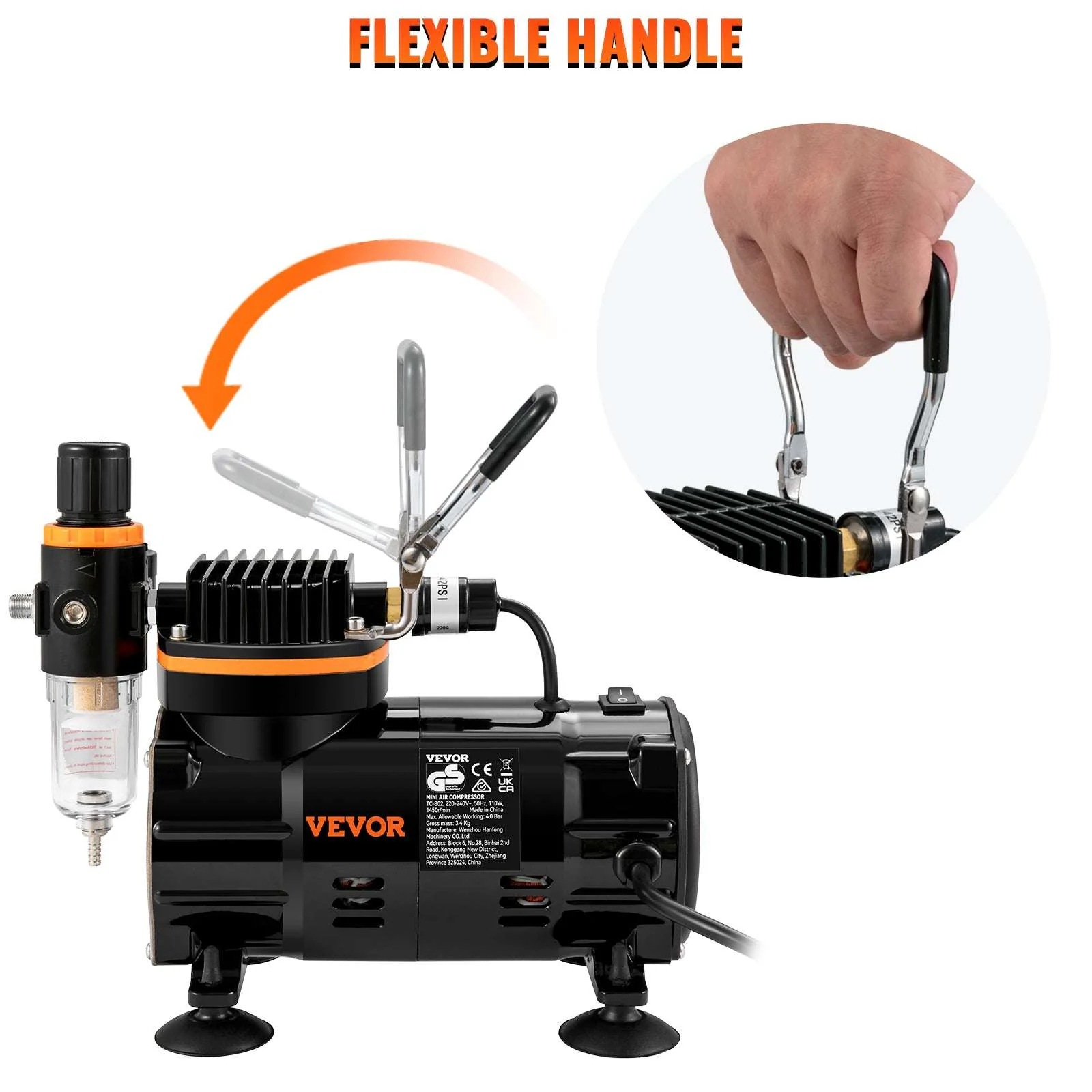 120W Dual-Action Airbrush Kit with Compressor for Art, Nails & DIY - Image 13