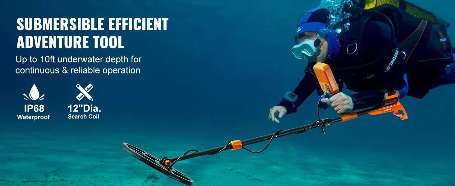 Professional Waterproof Metal Detector with 12" Coil & 7 Modes - Image 9