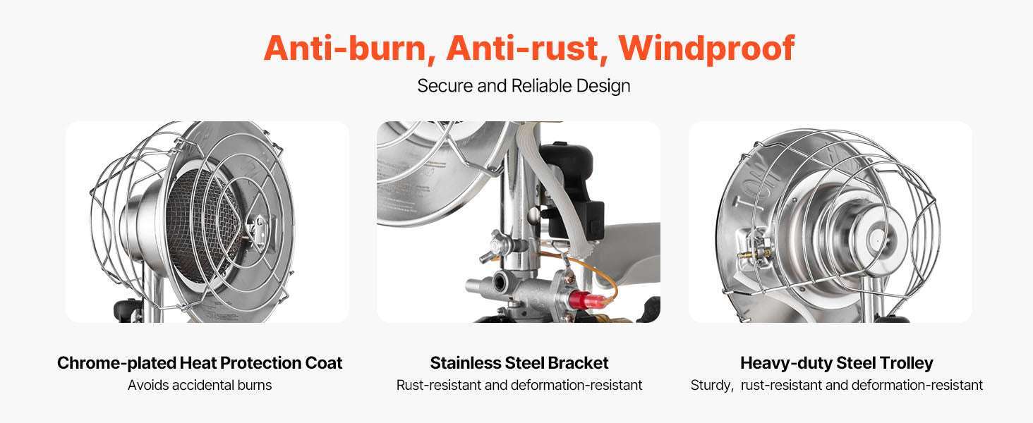 15000 BTU Propane Tank Top Heater with 180° Infrared Heat - Image 10