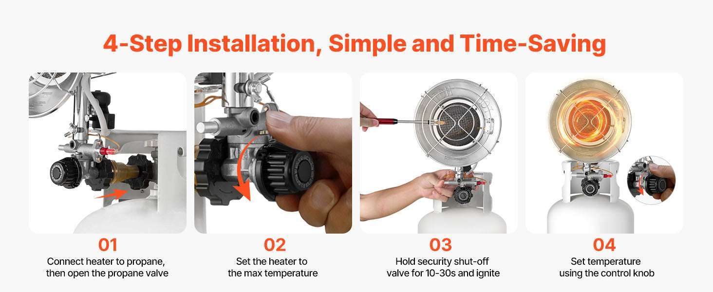 15000 BTU Propane Tank Top Heater with 180° Infrared Heat - Image 11