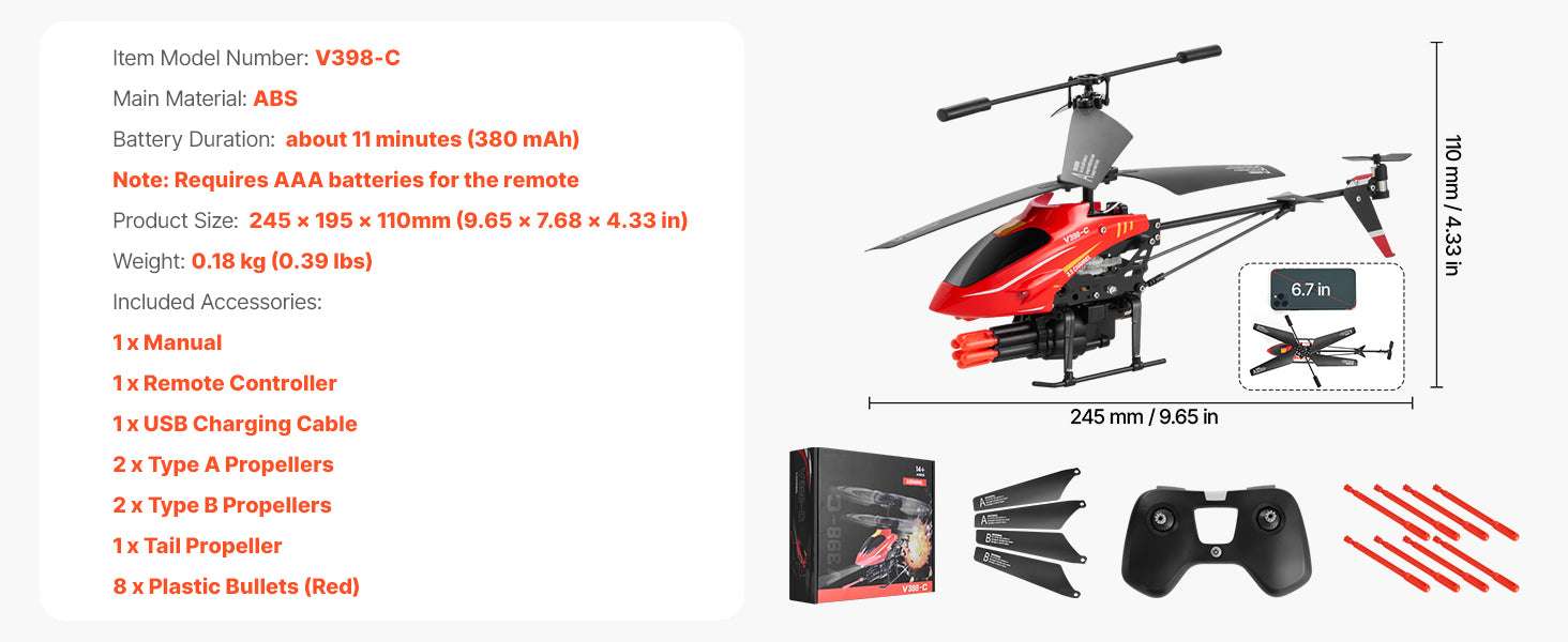 2.4GHz RC Helicopter with Altitude Hold & LED Lights for Kids - Image 13