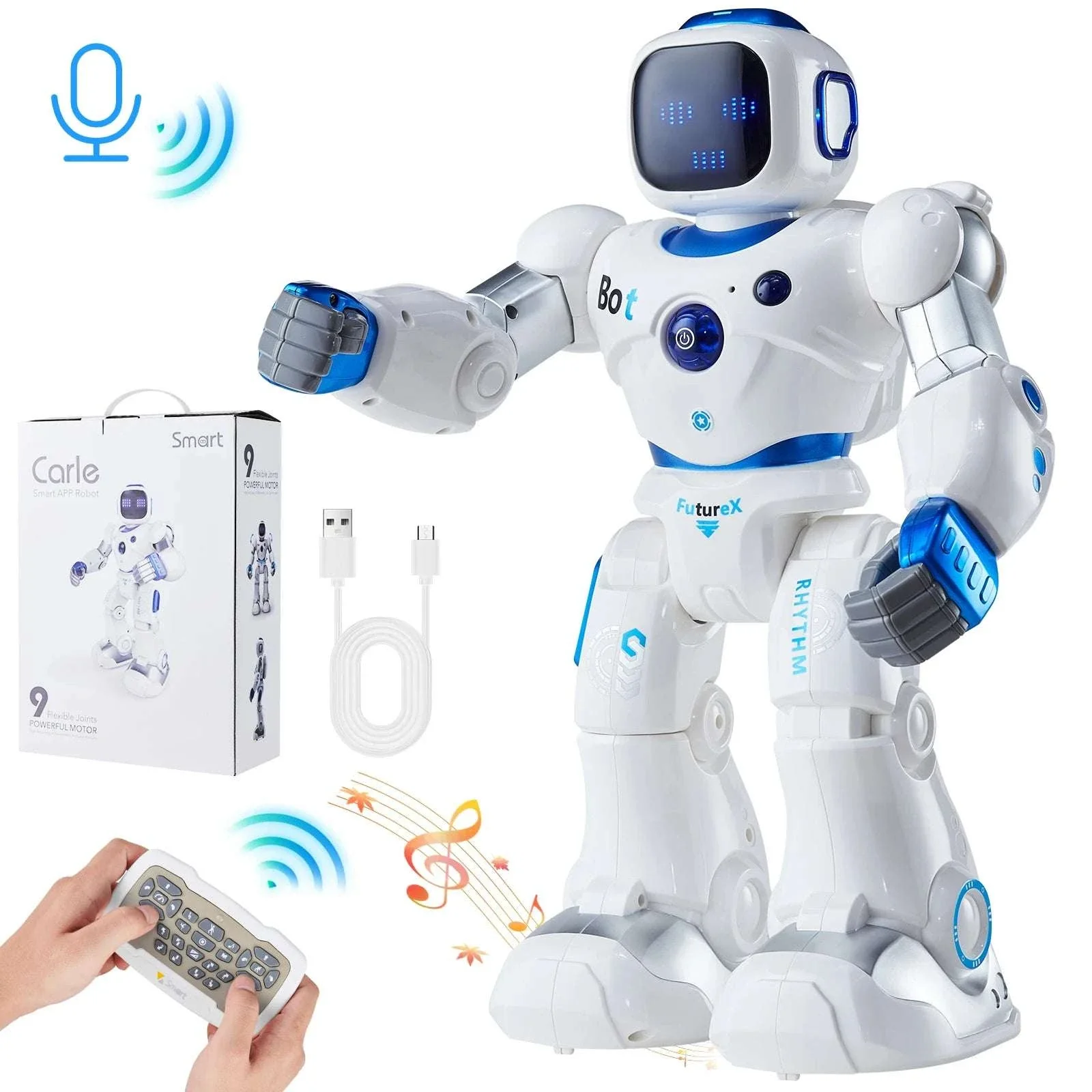 Smart RC Robot Toy with App Control, Voice Commands & Programming