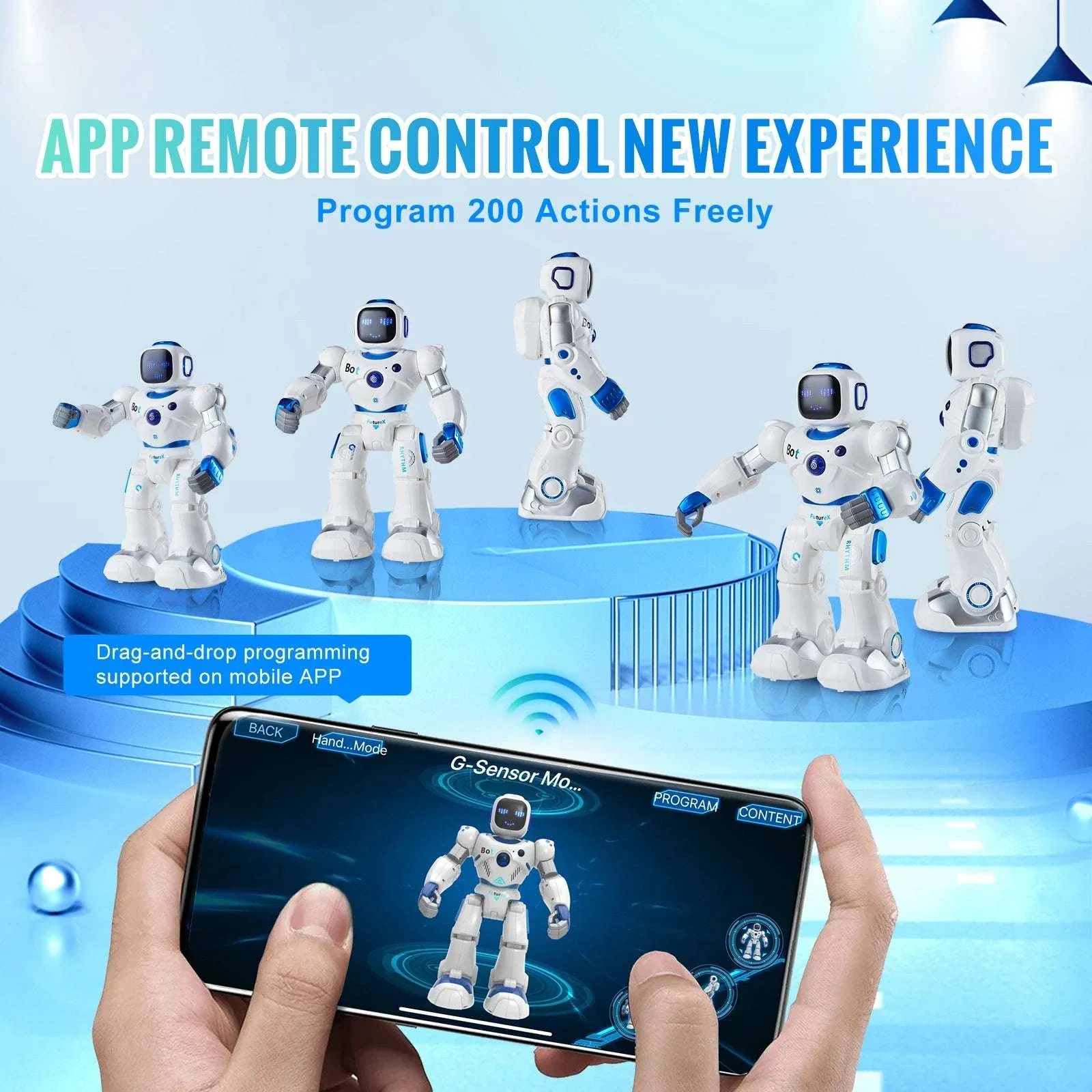 Smart RC Robot Toy with App Control, Voice Commands & Programming - Image 2