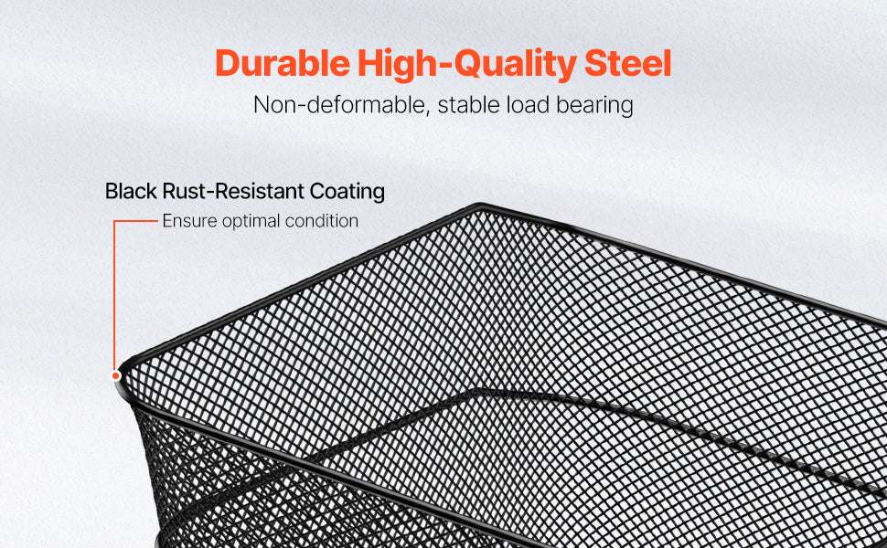 Rear Bike Basket with Waterproof Cover – 50 lbs Capacity Rack Mount - Image 12