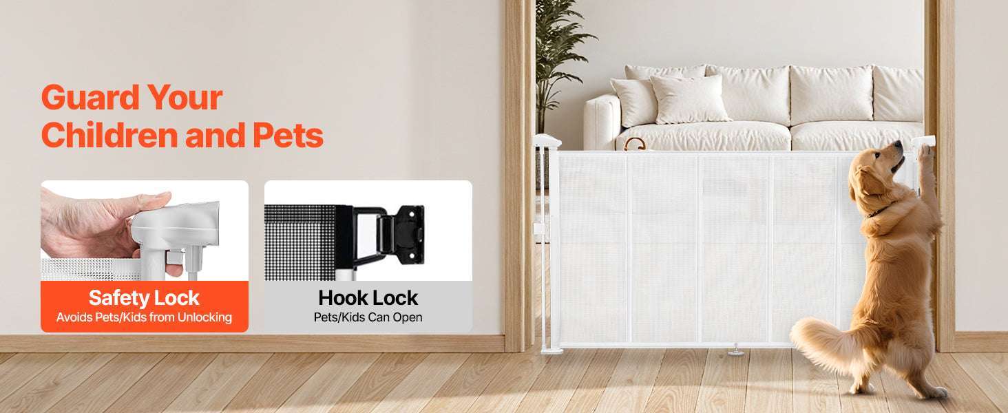 Retractable Baby Gate for Stairs & Doorways Extends Up to 110” Wide - Image 10