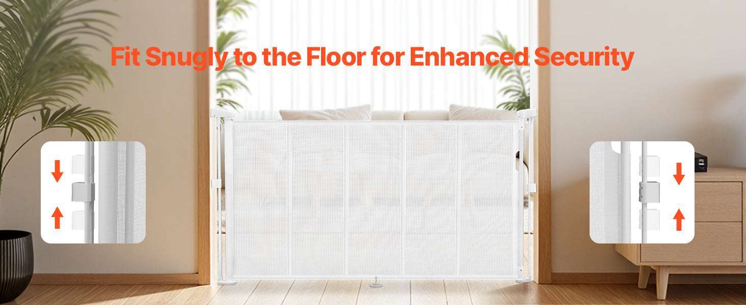 Retractable Baby Gate for Stairs & Doorways Extends Up to 110” Wide - Image 12