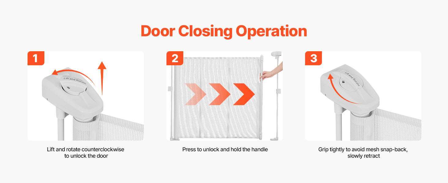 Retractable Baby Gate for Stairs & Doorways Extends Up to 110” Wide - Image 13