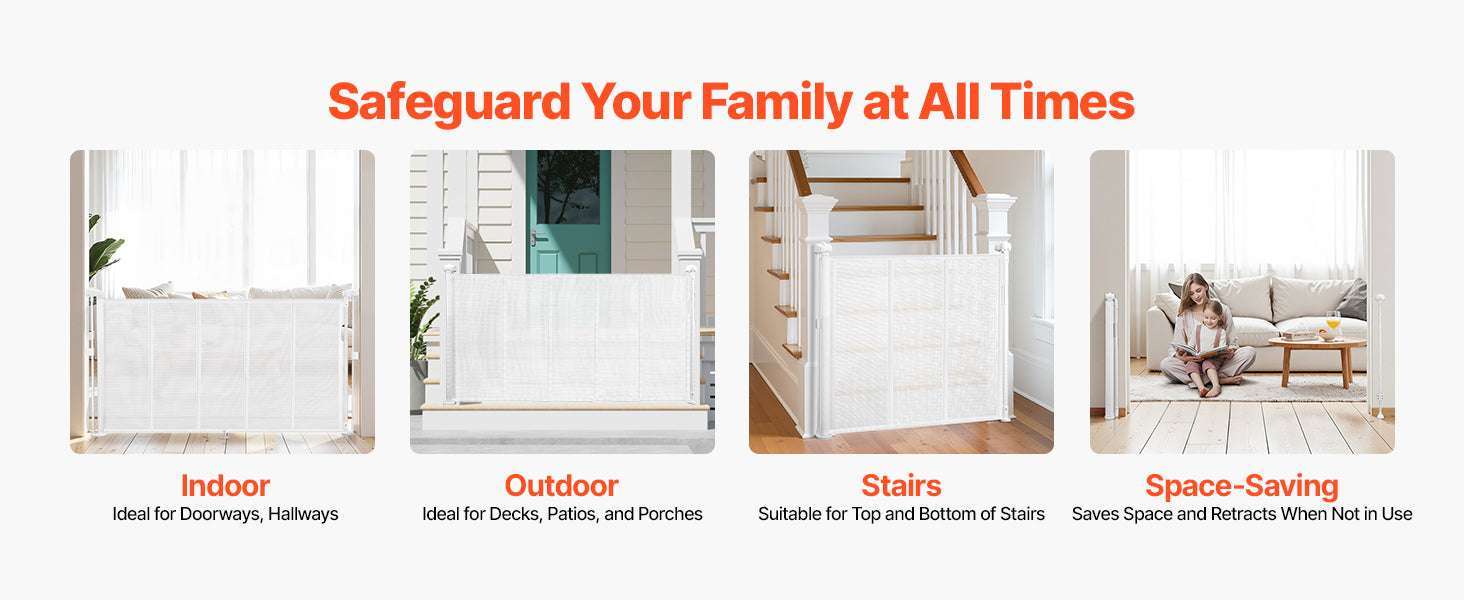 Retractable Baby Gate for Stairs & Doorways Extends Up to 110” Wide - Image 16