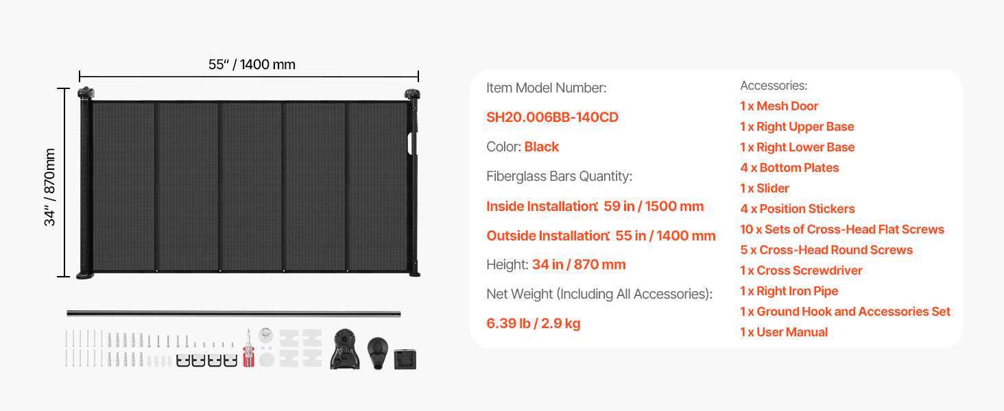 Retractable Baby Gate for Stairs & Doorways Extends Up to 110” Wide - Image 18